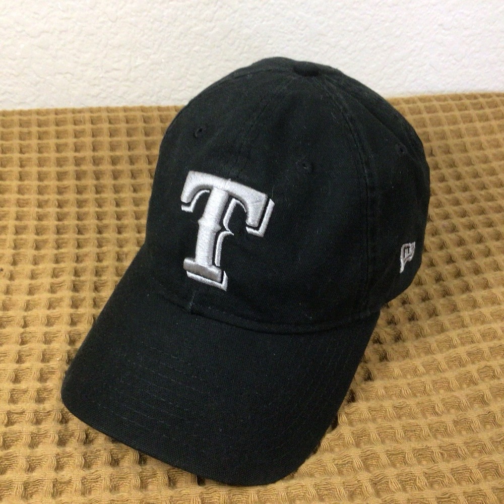 Authentic New Era MLB Texas Rangers Strapback Black 9Twenty Adjustable Cap Hat